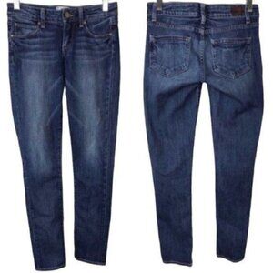 Paige skyline ankle peg distressed blue jeans size 23